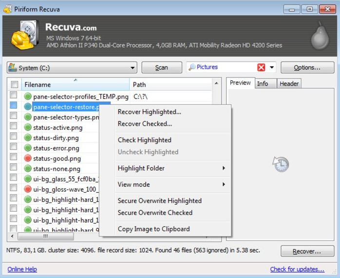 Recuva Free Latest Version