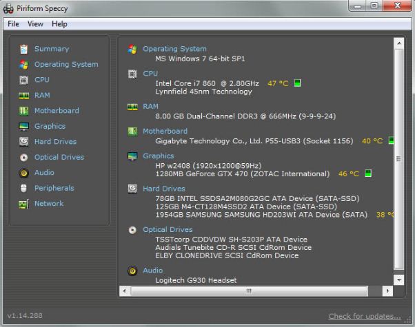 Speccy Latest Version