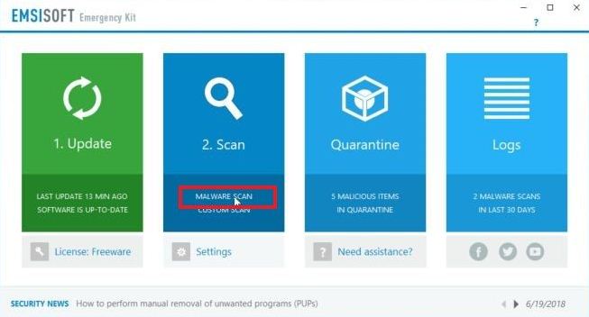 Emsisoft Emergency Kit Latest Version