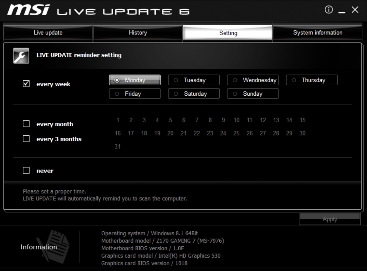 MSI Live Update Latest Version